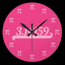 Team Pi Pink wall clocks