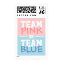 Team Pink or Team Blue Baby Gender Postage