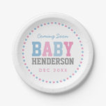 Team Pink or Team Blue Personalized Party Plates