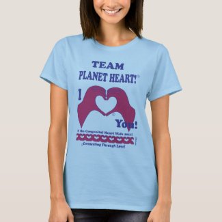 Team Planet Heart for Congenital Heart Walk shirt