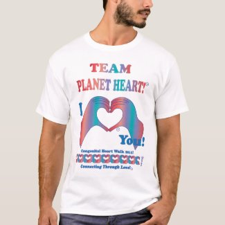 Team Planet Heart for Congenital Heart Walk shirt