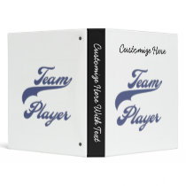Team Player Tshirts and Gifts 3 Ring Binder