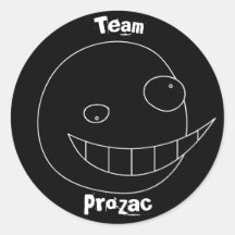 Team Prozac Black Sticker