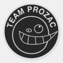 Team Prozac Sticker Black