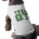 Team QT Doggie Tee (green) pet clothing
