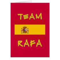 Team Rafa with Spanish Flag Cards
