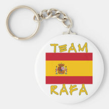 Team Rafa with Spanish Flag Keychains
