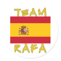 Team Rafa with Spanish Flag stickers