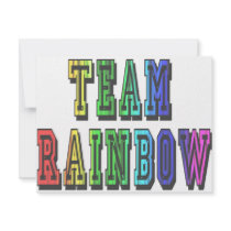 Team Rainbow invitations