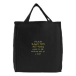 TEAM RALLY FOR ALI! Kicking cancer to the curb ... Embroidered Tote Bags