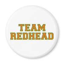 Team Redhead - Orange/Grn Fridge Magnets