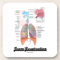 Team Respiration (Respiratory System) Beverage Coasters