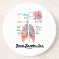 Team Respiration (Respiratory System) Coaster