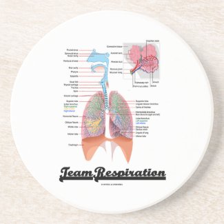 Team Respiration (Respiratory System) Beverage Coaster
