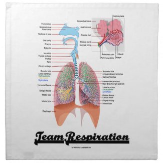 Team Respiration (Respiratory System) Cloth Napkins