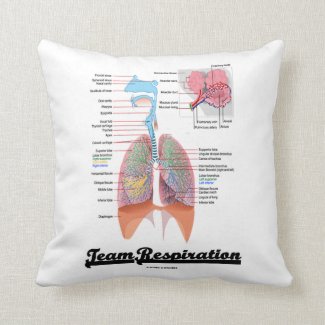 Team Respiration (Respiratory System) Throw Pillows