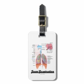 Team Respiration (Respiratory System) Tag For Bags