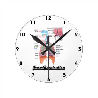 Team Respiration (Respiratory System) Wallclocks