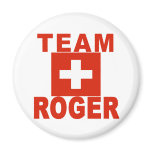 Team Roger with Swiss Flag magnets