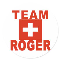 Team Roger with Swiss Flag Stickers