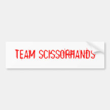 TEAM SCISSORHANDS BUMPER STICKERS