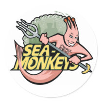 Team Sea-Monkeys Round Stickers