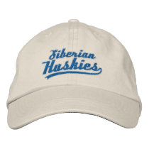 Team Siberian Husky embroidered hats by MenagerieMayhem Team Siberian Husky embroidered hats