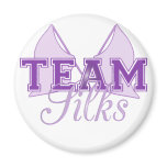 Team Silks/ violet Refrigerator Magnet