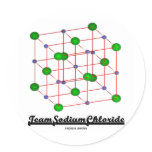 Team Sodium Chloride (Crystal Lattice Structure) Round Sticker