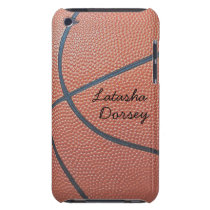 Team Spirit_Basketball texture_Autograph Style Barely There Ipod Case