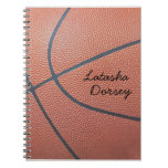 Team Spirit_Basketball texture_Autograph Style Spiral Notebooks