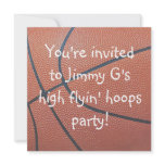 Team Spirit_Basketball texture Birthday party Announcement