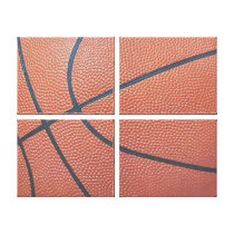 Team Spirit_Basketball texture_Hoops Lover Gallery Wrap Canvas