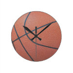 Team Spirit_Basketball texture look_Hoops Lovers Round Clocks