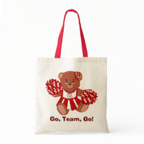 Team Spirit Teddy Tote bags by Customizables Team Spirit Teddy Tote bags