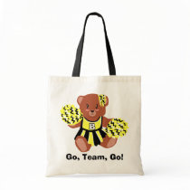 Team Spirit Teddy Tote bags by Customizables Team Spirit Teddy Tote bags