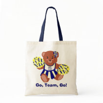 Team Spirit Teddy Tote bags by Customizables Team Spirit Teddy Tote bags