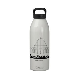 Team Statistics (Normal Distribution Curve Stats) Water Bottle