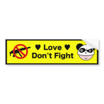 Team SWHAT Panda Don't Fight Bumper Sticker