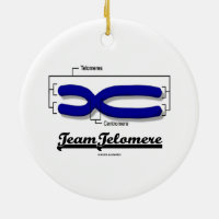 Team Telomere (Biology Humor) Double-Sided Ceramic Round Christmas Ornament