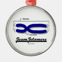 Team Telomere (Biology Humor) Round Metal Christmas Ornament