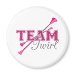 Team Twirl/ Pink Fridge Magnets
