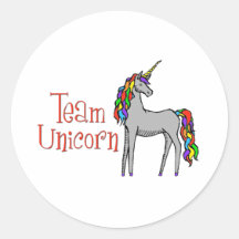 Team Unicorn Rainbow Stickers
