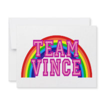 Team Vince invitations