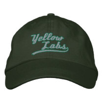 Team Yellow Lab embroidered hats