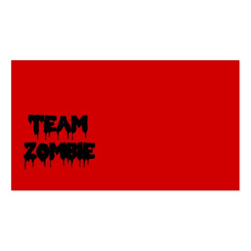 Team Zombie Business Card Templates (front side)