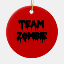 Team Zombie Christmas Ornaments