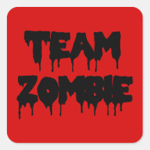 Team Zombie Square Stickers