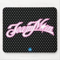 TeamMom Pink Logo with Black Dots #1 mousepads