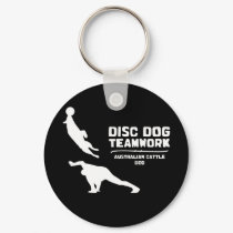 Teamwork Australian Cattle Dog Keychain by MenagerieMayhem Teamwork Australian Cattle Dog Keychain